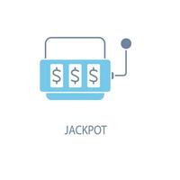 jackpot concept line icon. Simple element illustration. jackpot concept outline symbol design. vector