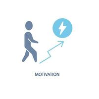 Motivation concept line icon. Simple element illustration.Motivation concept outline symbol design. vector