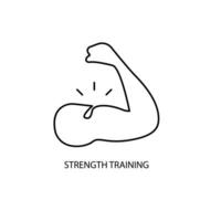 strength training concept line icon. Simple element illustration.strength training concept outline symbol design. vector