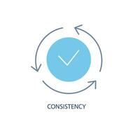 consistency concept line icon. Simple element illustration.consistency concept outline symbol design. vector