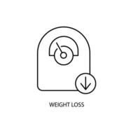 Weight loss concept line icon. Simple element illustration. Weight loss concept outline symbol design. vector