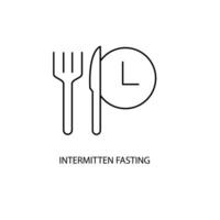 intermittens fasting concept line icon. Simple element illustration. intermittens fasting concept outline symbol design. vector