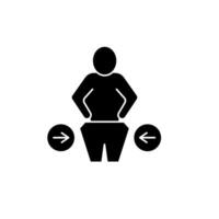 reduce weight concept line icon. Simple element illustration. reduce weight concept outline symbol design. vector