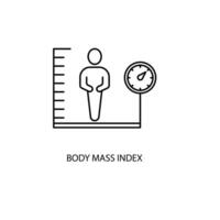 Body Mass Index concept line icon. Simple element illustration.Body Mass Index concept outline symbol design. vector