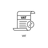 VAT taxes concept line icon. Simple element illustration. VAT taxes concept outline symbol design. vector