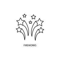 Firework concept line icon. Simple element illustration. Firework concept outline symbol design. vector