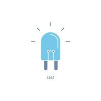 led concept line icon. Simple element illustration. led concept outline symbol design. vector