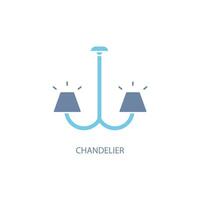 chandelier concept line icon. Simple element illustration. chandelier concept outline symbol design. vector