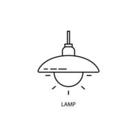 lamp concept line icon. Simple element illustration. lamp concept outline symbol design. vector