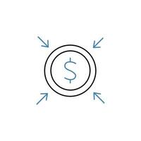 contribution concept line icon. Simple element illustration. contribution concept outline symbol design. vector