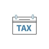 tax calendar concept line icon. Simple element illustration. tax calendar concept outline symbol design. vector