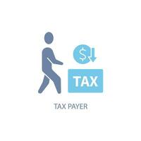 taxpayer concept line icon. Simple element illustration. taxpayer concept outline symbol design. vector