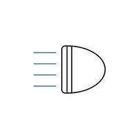 Car light concept line icon. Simple element illustration. Car light concept outline symbol design. vector