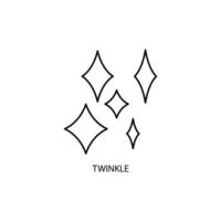 twinkle concept line icon. Simple element illustration. twinkle concept outline symbol design. vector