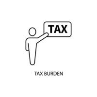 tax burden concept line icon. Simple element illustration. tax burden concept outline symbol design. vector