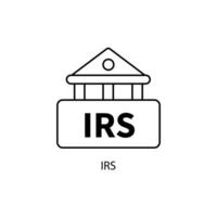 irs concept line icon. Simple element illustration. irs concept outline symbol design. vector