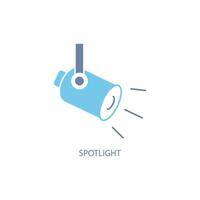 Spotlight concept line icon. Simple element illustration. Spotlight concept outline symbol design. vector