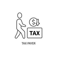 taxpayer concept line icon. Simple element illustration. taxpayer concept outline symbol design. vector