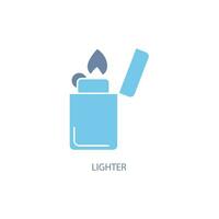 lighter concept line icon. Simple element illustration. lighter concept outline symbol design. vector