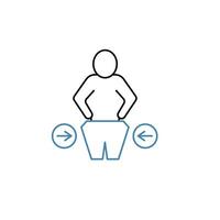 reduce weight concept line icon. Simple element illustration. reduce weight concept outline symbol design. vector