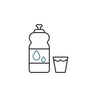 water intake concept line icon. Simple element illustration. water intake concept outline symbol design. vector