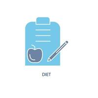 dieta concepto línea icono. sencillo elemento ilustración. dieta concepto contorno símbolo diseño. vector