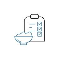 meal planning concept line icon. Simple element illustration. meal planning concept outline symbol design. vector