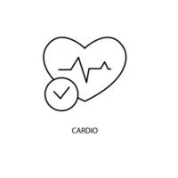 cardio concepto línea icono. sencillo elemento ilustración. cardio concepto contorno símbolo diseño. vector