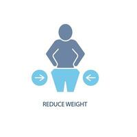 reduce weight concept line icon. Simple element illustration. reduce weight concept outline symbol design. vector