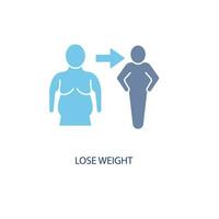 Lose weight concept line icon. Simple element illustration. Lose weight concept outline symbol design. vector