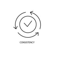 consistency concept line icon. Simple element illustration.consistency concept outline symbol design. vector