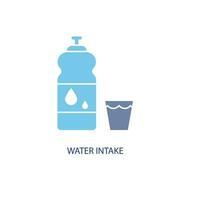 water intake concept line icon. Simple element illustration. water intake concept outline symbol design. vector