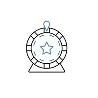 Fortune wheel  concept line icon. Simple element illustration. Fortune wheel  concept outline symbol design. vector