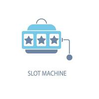 slot machine concept line icon. Simple element illustration. slot machine concept outline symbol design. vector