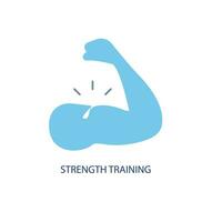 strength training concept line icon. Simple element illustration.strength training concept outline symbol design. vector