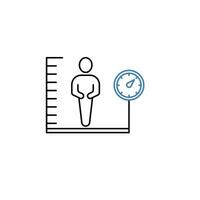 Body Mass Index concept line icon. Simple element illustration.Body Mass Index concept outline symbol design. vector