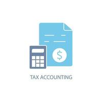 tax accounting concept line icon. Simple element illustration. tax accounting concept outline symbol design. vector