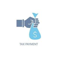 tax payment concept line icon. Simple element illustration. tax payment concept outline symbol design. vector