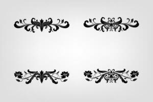 Classical Baroque Filigree Decoration Ornament Vintage Floral Border Style Antique Art Retro vector