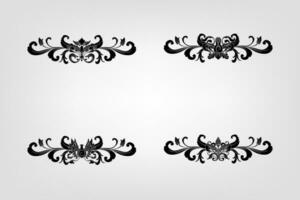 Classical Baroque Filigree Decoration Ornament Vintage Floral Border Style Antique Art Retro vector