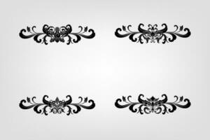 Classical Baroque Filigree Decoration Ornament Vintage Floral Border Style Antique Art Retro vector