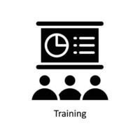 Training vector  Solid  Icon Design illustration. Business And Management Symbol on White background EPS 10 File