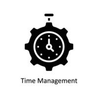Time Management vector  Solid  Icon Design illustration. Business And Management Symbol on White background EPS 10 File