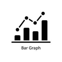 Bar Graph vector  Solid  Icon Design illustration. Business And Management Symbol on White background EPS 10 File