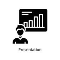 Presentation vector  Solid  Icon Design illustration. Business And Management Symbol on White background EPS 10 File