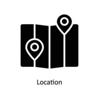 Location vector  Solid  Icon Design illustration. Business And Management Symbol on White background EPS 10 File