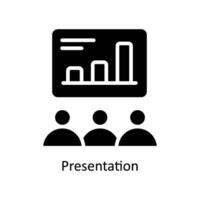 Presentation vector  Solid  Icon  Design illustration. Business And Management Symbol on White background EPS 10 File