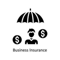 Business Insurance vector  Solid  Icon  Design illustration. Business And Management Symbol on White background EPS 10 File