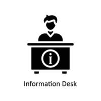 Information Desk vector  Solid  Icon Design illustration. Business And Management Symbol on White background EPS 10 File