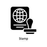 Stamp vector  Solid  Icon Design illustration. Business And Management Symbol on White background EPS 10 File